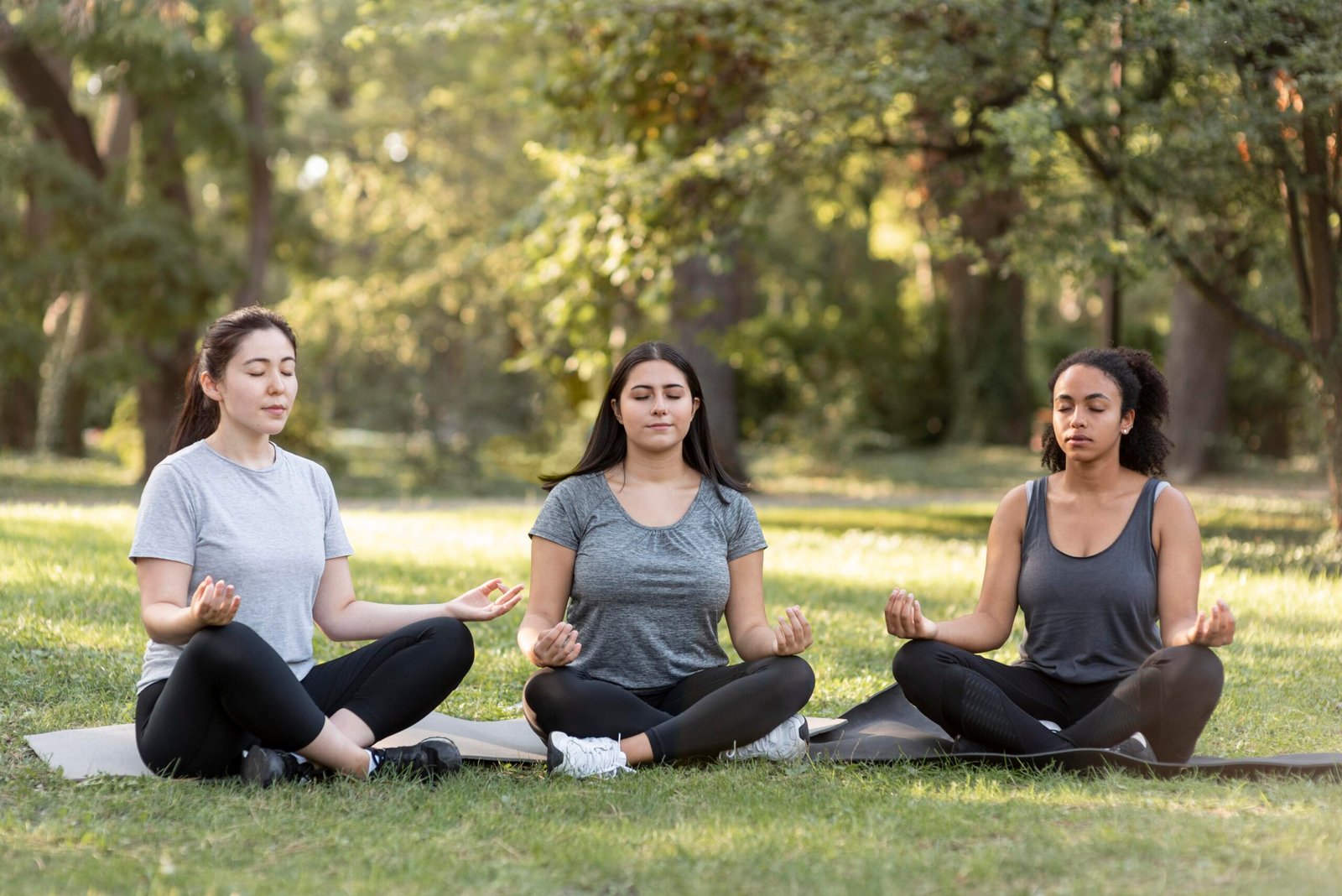 Outdoor yoga practice