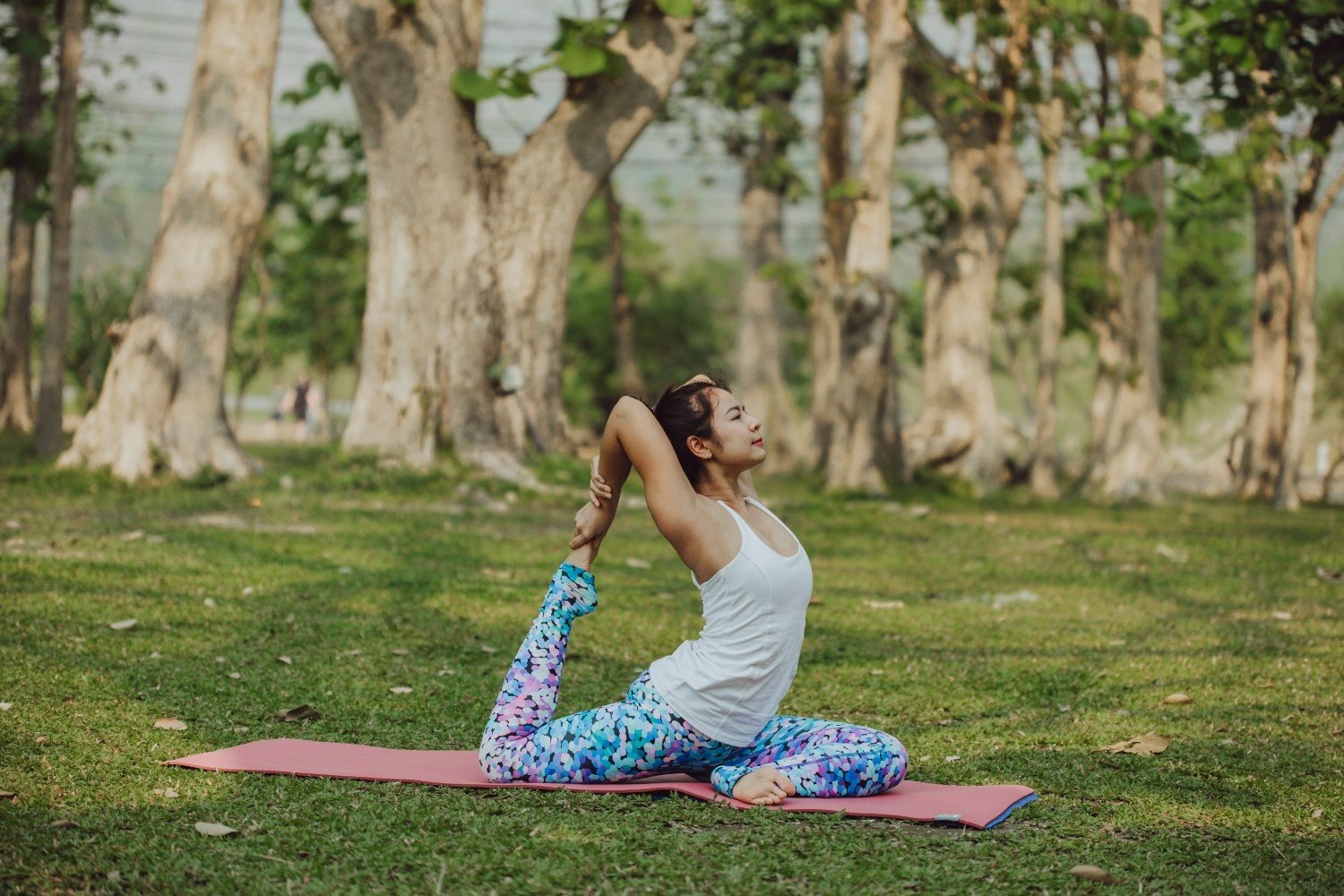 Outdoor yoga wellness session